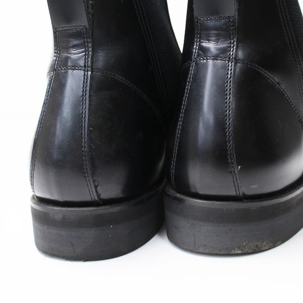 HYKE ハイク SIDE GORE BOOTS レザーサイドゴアブーツ 6.5E/ブラック