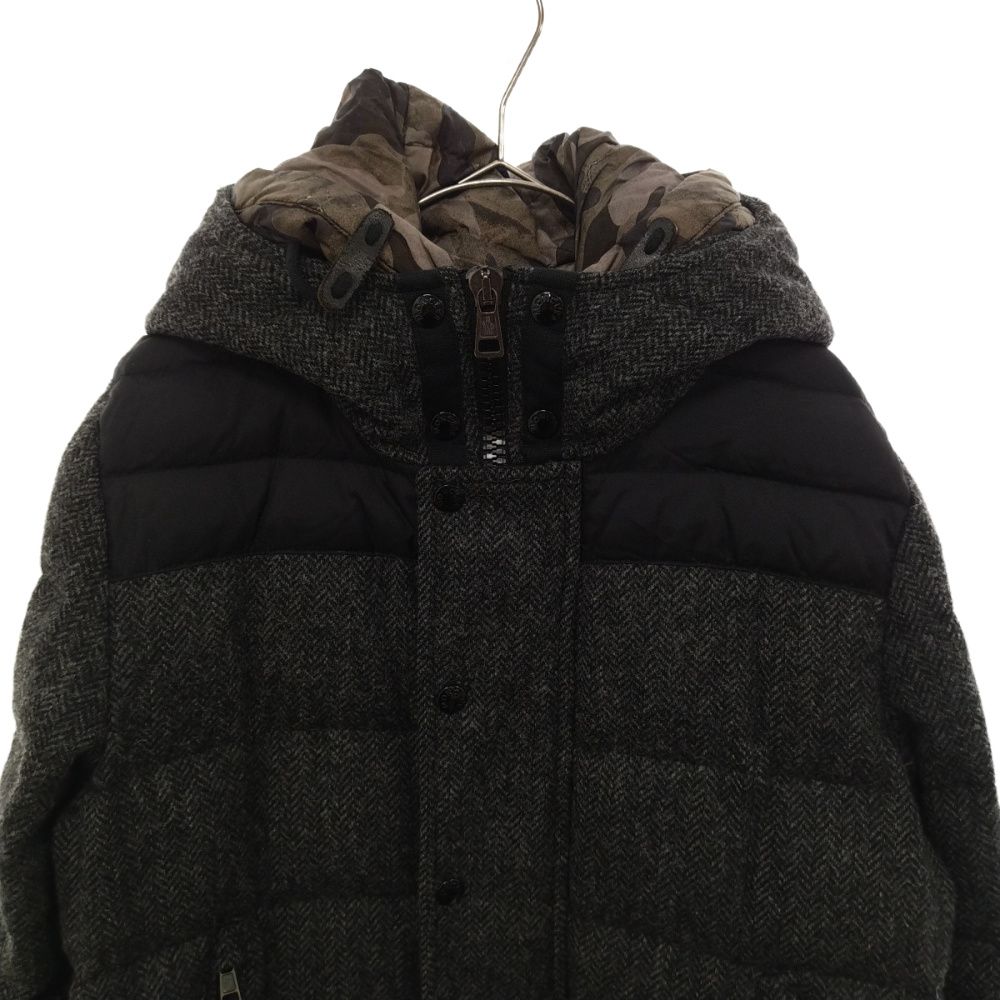 MONCLER (モンクレール) GUYENNE GIUBBOTTO ギエンヌ ツイード迷彩ダウンジャケット グレー 320914197885  54687 - メルカリ