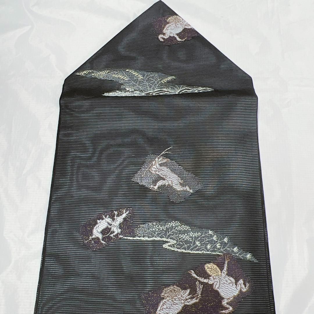 新品未着用 鳥獣戯画模様夏用名古屋帯 お仕立てあがり 着物 絽 - メルカリ