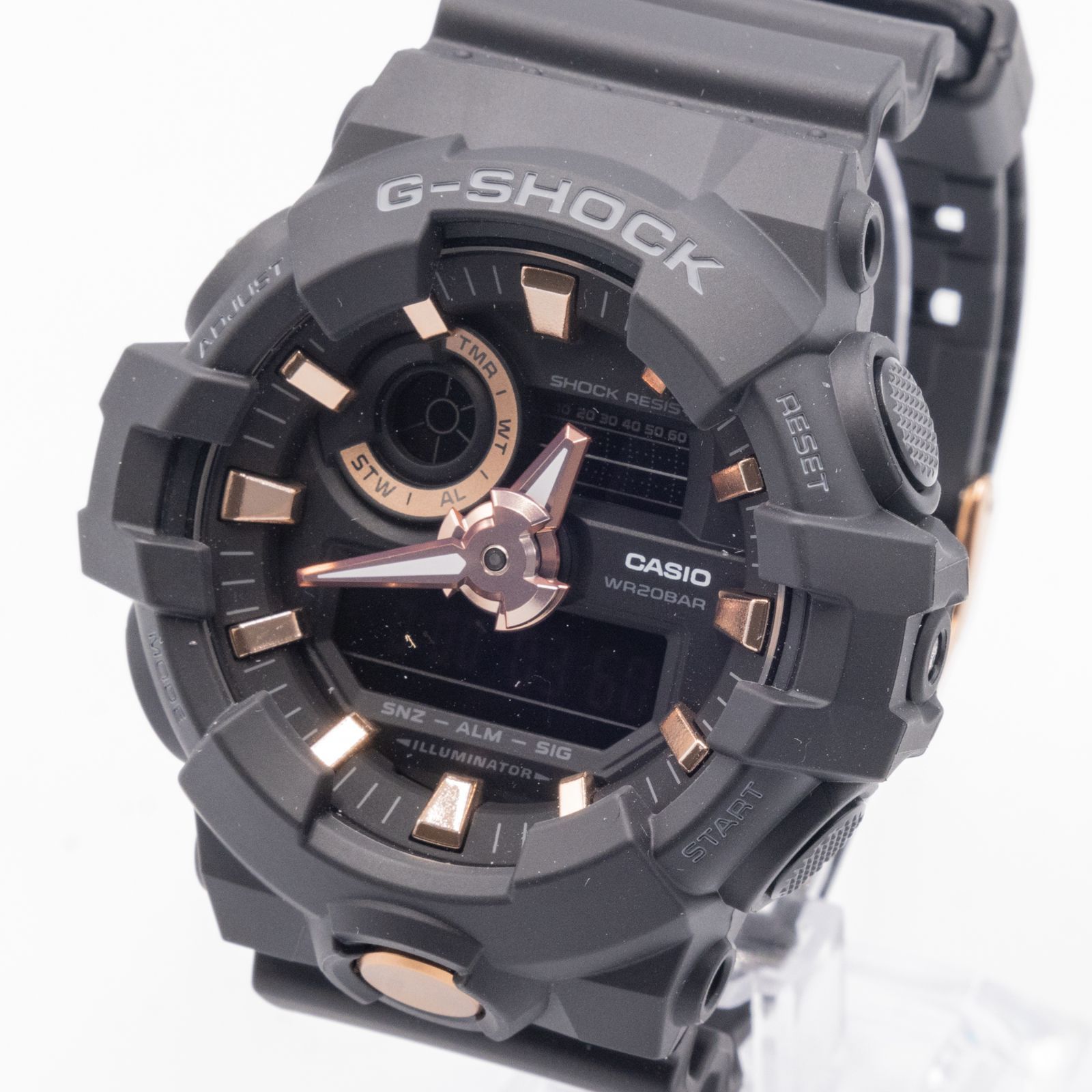 極美品 CASIO カシオ G-SHOCK Gショック ブラック×ローズゴールド GA