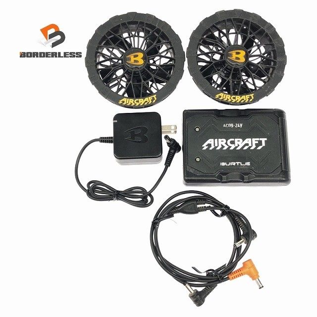 品 BURTLE バートル 24V エアークラフト バッテリー AC09 ファンユニット AC09-1 黒 空調作業服用 モデル117453