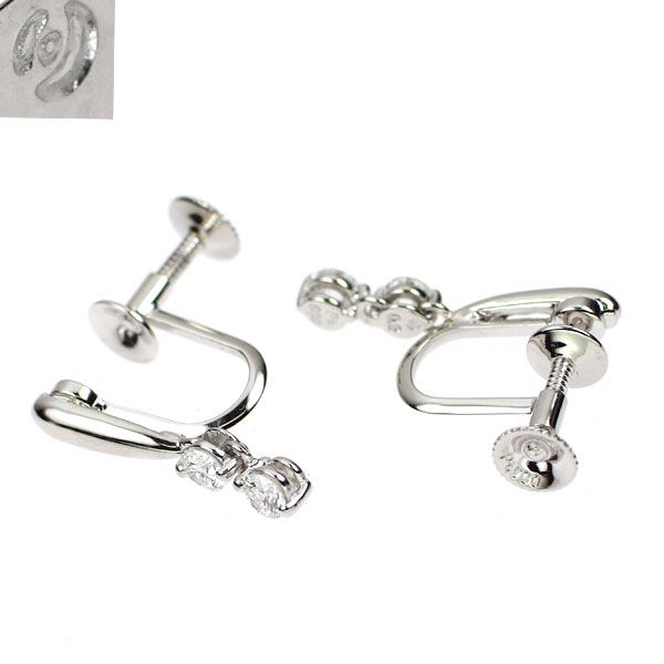 田崎真珠 Pt900 ダイヤモンド イヤリング 0.40ct - メルカリ