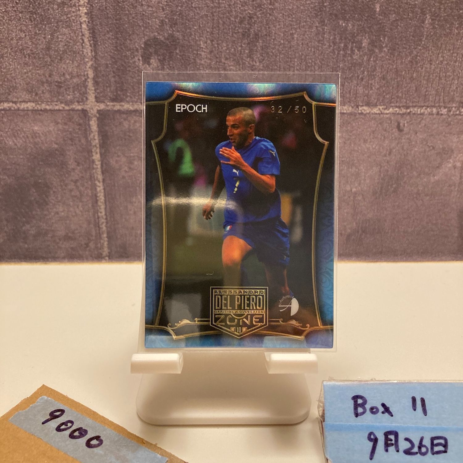 2017 EPOCH アレッサンドロデルピエロ Alessandro Del Piero 32|50 イタリア代表 Del Piero Zone Collection Blue カード