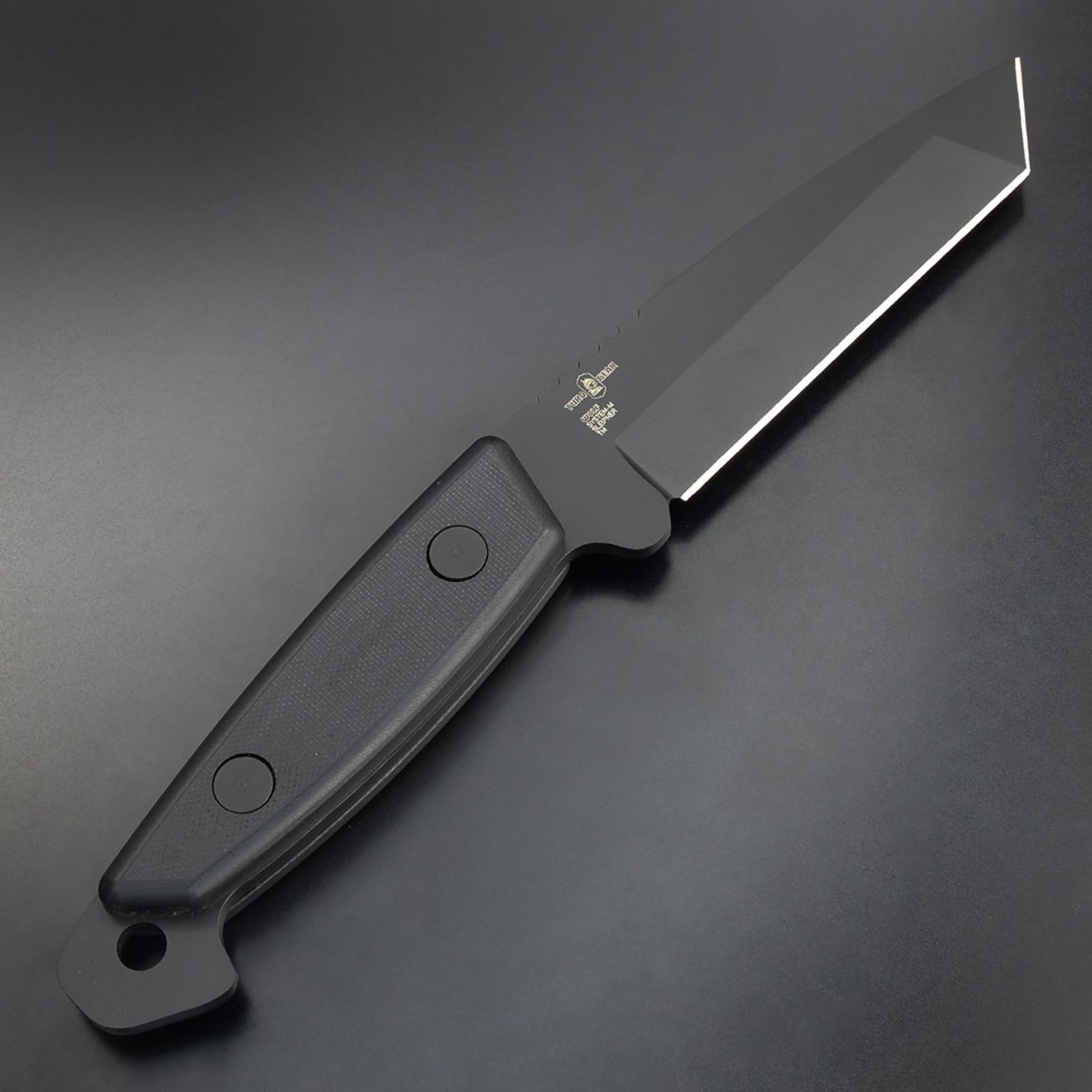 TURQ GEAR アウトドアナイフ Wolf タントー Graphite Black TQ002 18歳以上