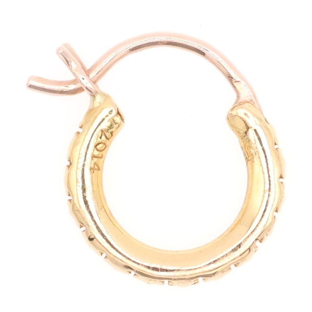 CHROME HEARTS (クロムハーツ) 22K HOOP TFL SML ゴールドピアス
