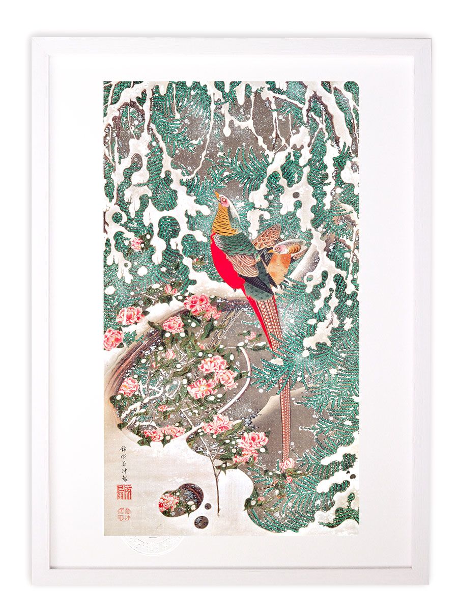 ルノワール 花瓶の花 印刷画 金 額縁 フレーム 絵画 アート 名画額縁