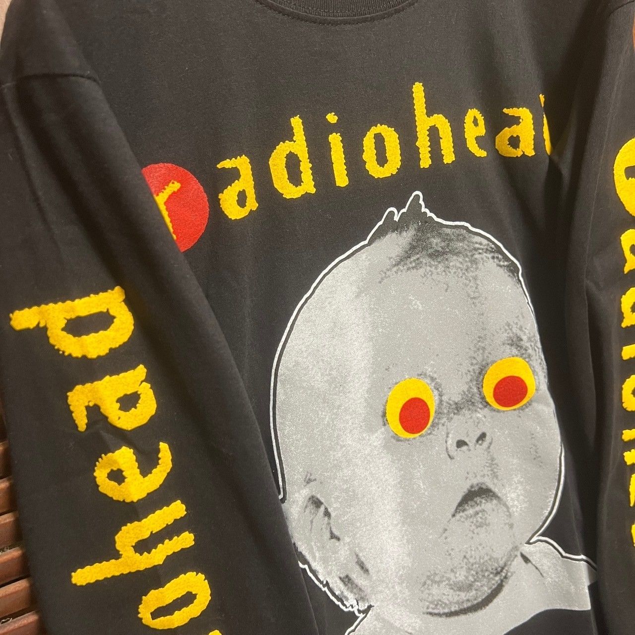 レディオヘッド radio head 赤ちゃん 黒 長袖 Tシャツ ロンT tee