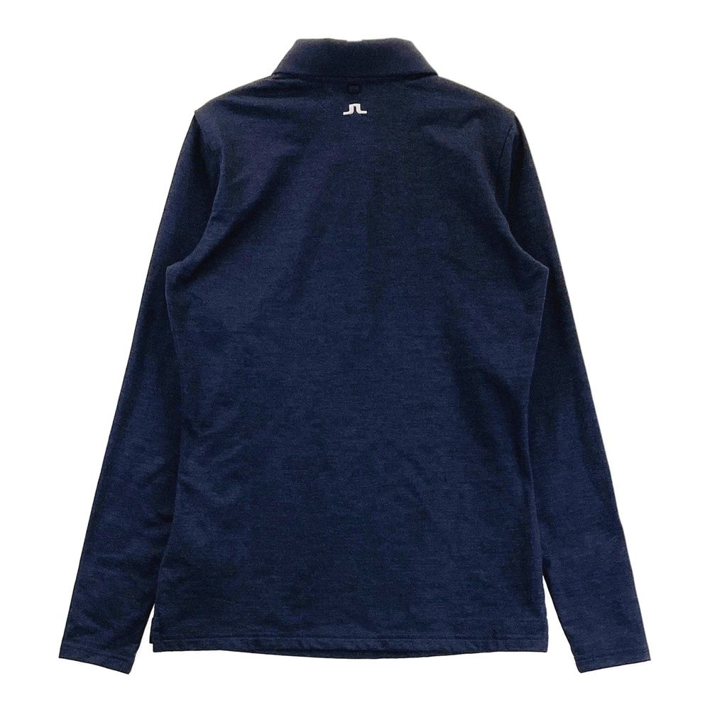 新品J.LINDEBERG レディース長袖ポロシャツ ネイビー Lサイズ 秋冬 サイズ：S J.LINDEBERG ジェイリンドバーグ 長袖ポロシャツ ネイビー系