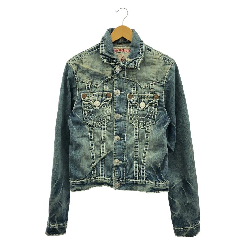 True Religion - トゥルーレリジョン ﾌﾞﾙｰ系 3rd ﾃﾞﾆﾑｼﾞｬｹｯﾄ Sの
