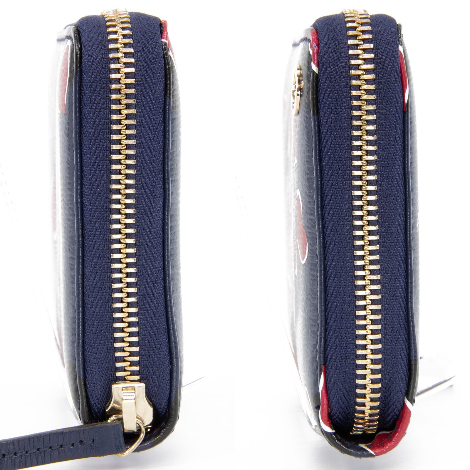 ！美品！　GUCCI グッチ　レザー　ネイビー　ラウンドファスナー GUCCI ラウンドファスナー長財布 マイクログッチ レザー