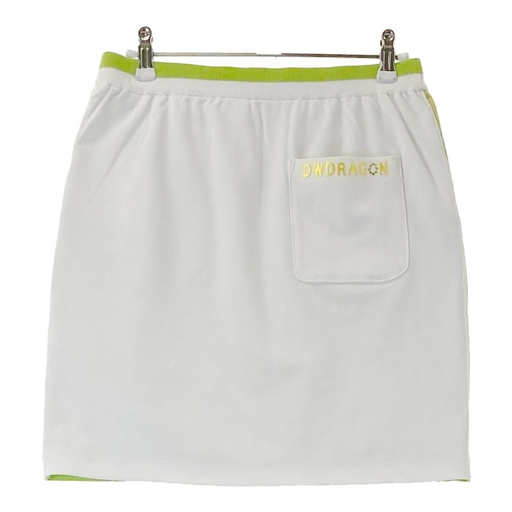 サイズ 3 DANCE WITH DRAGON ダンスウィズドラゴン 切替スカート ロゴ柄 グリーン系 240101426145 ゴルフウェア レディース ストスト