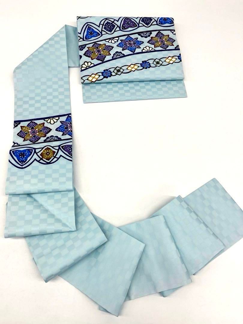 沖縄県無形文化財指定 伝統工芸品 琉球紅型 屋宜元七 九寸名古屋帯