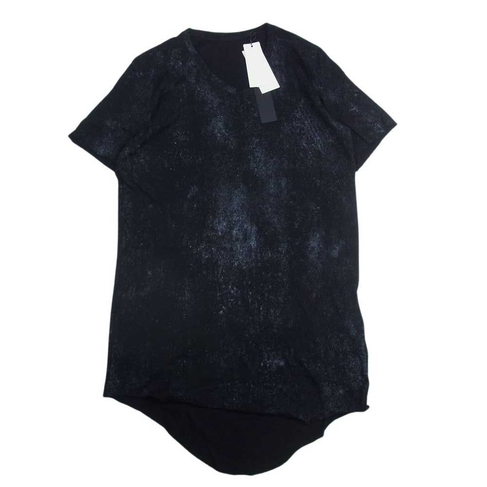 JULIUS ユリウス 14SS 467CUM3 HC-コットンモダール ゴーストグラフィック スプラッシュ カットソー 半袖 Tシャツ ブラック系 2【中古】
