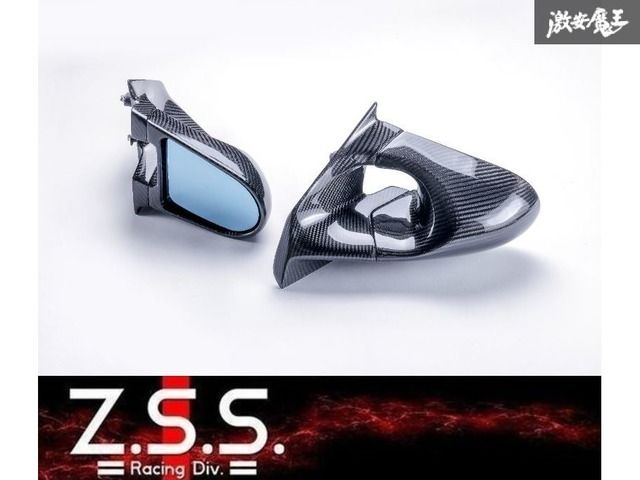 Z.S.S. CZ4A ランサー エボリューション 10 ランエボ 綾織り リアル カーボン ドア ミラー 電動 エアロミラー 左右 ZSS T0004