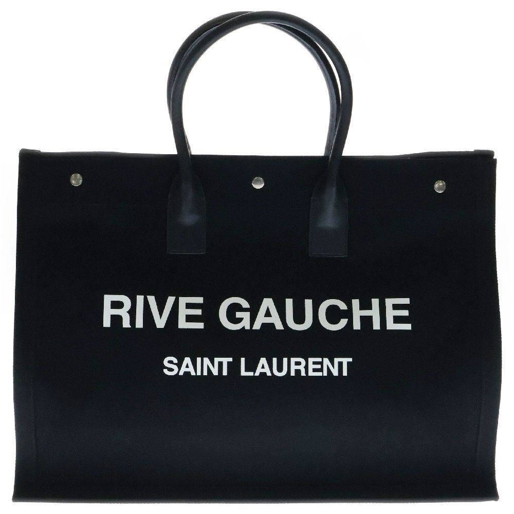 YVES SAINT LAURENT イヴサンローラン リヴゴーシュ トートバッグ ブラック キャンバス 509415