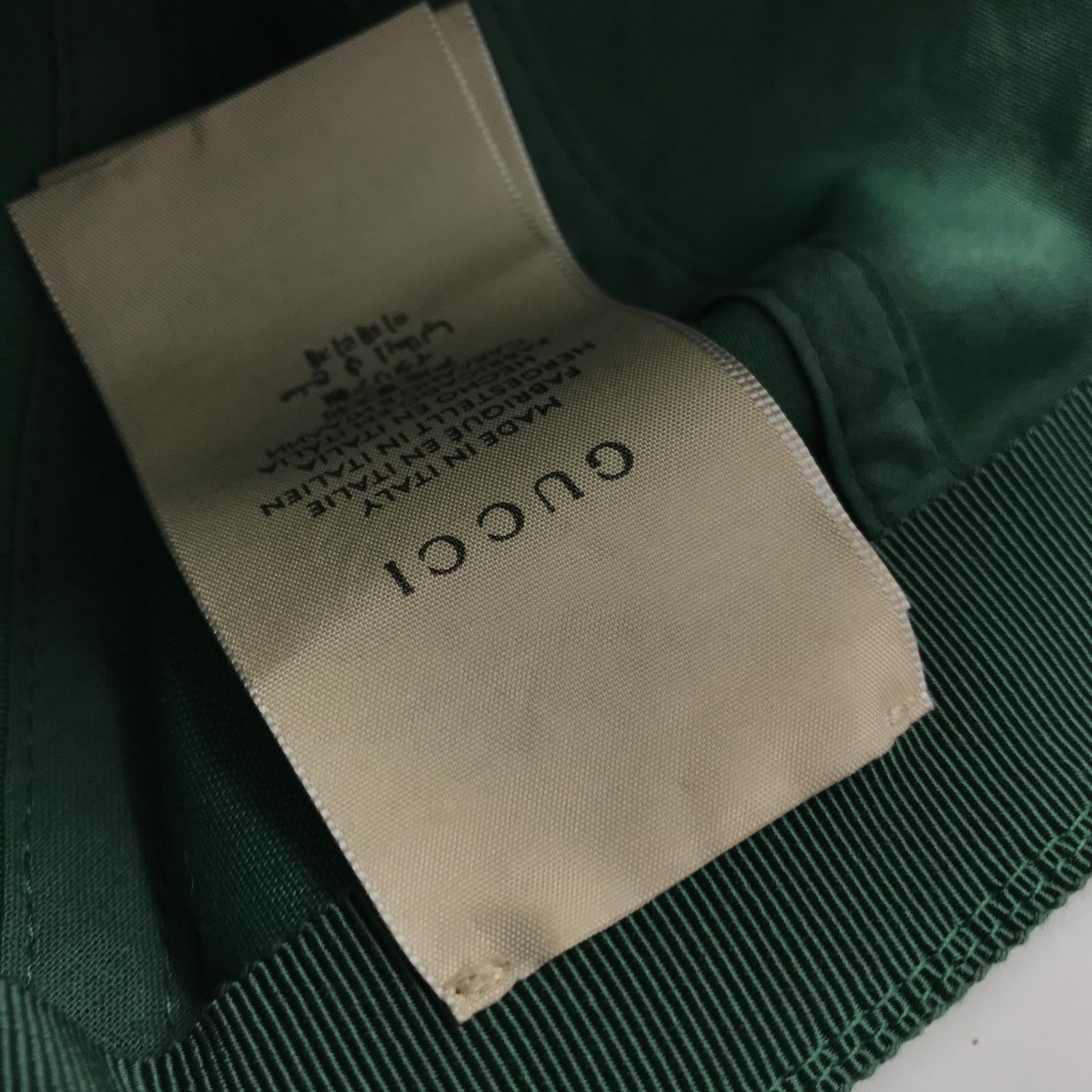 GUCCI グッチ 100周年記念 グリーン帽子 ベースボールキャップ M