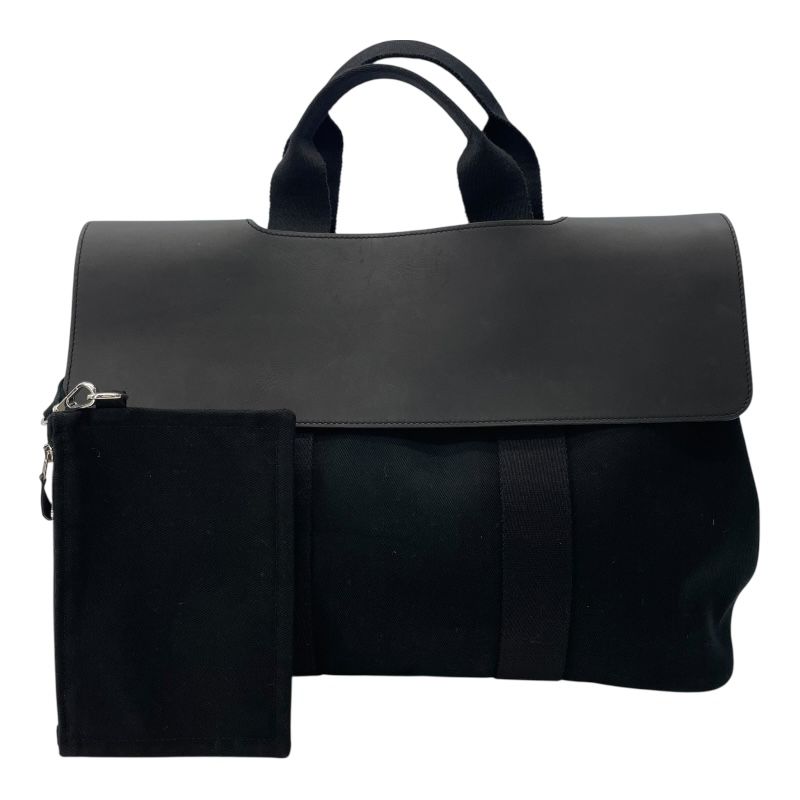 エルメス HERMES ヴァルパラインMM ブラック SV金具 トワル メンズ ハンドバッグ