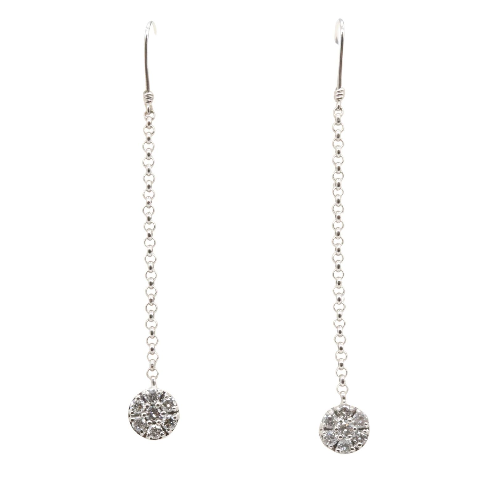 ジュエリー JEWELRY ピアス ダイヤモンド ピアス ﾀﾞｲﾔ 1.8g K18WG ホワイトゴールド ダイヤモンド ピアス レディース Used A