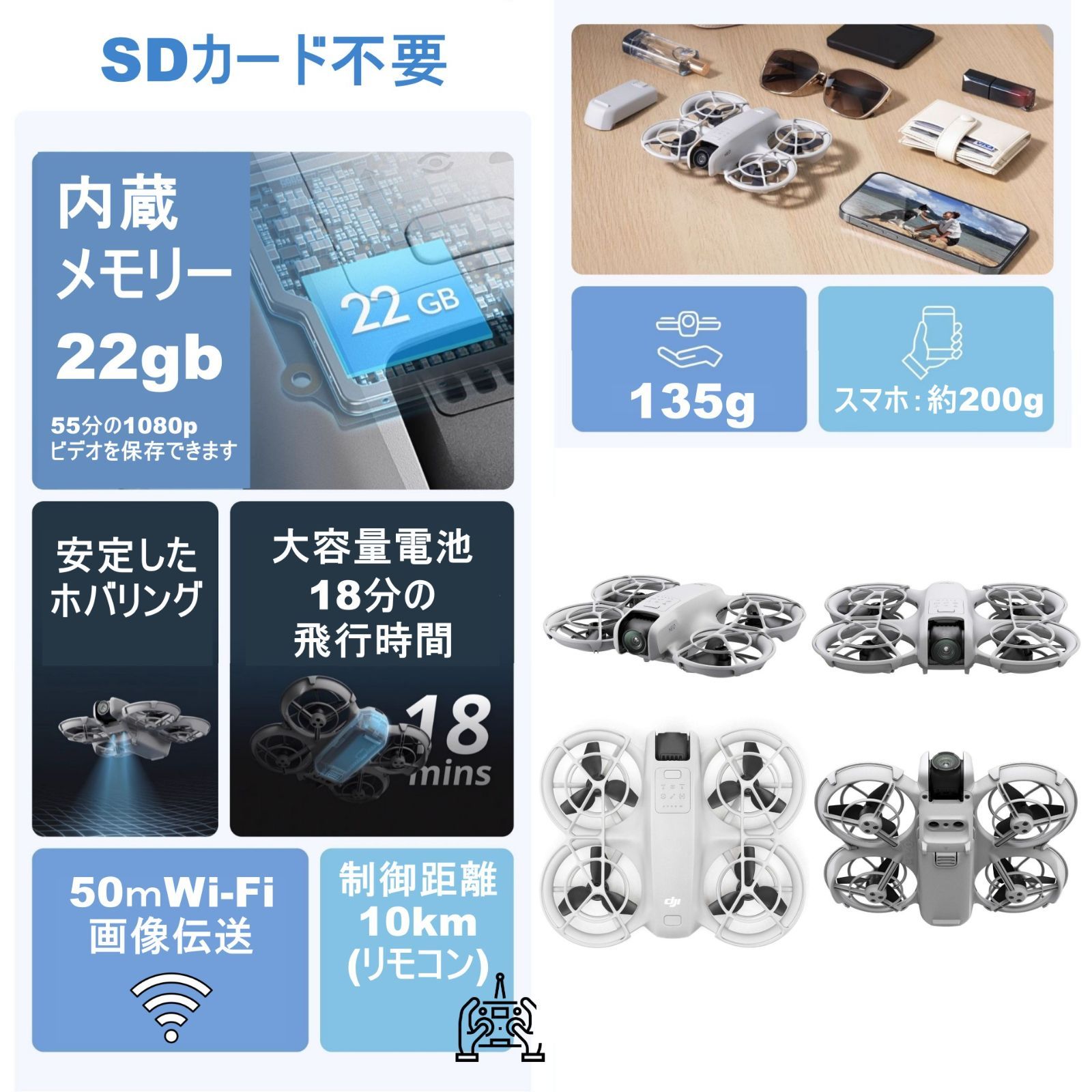 未開封未登録DJI Neo Fly More Combo コンボ 3つ電池 Vlog撮影向け 4K 