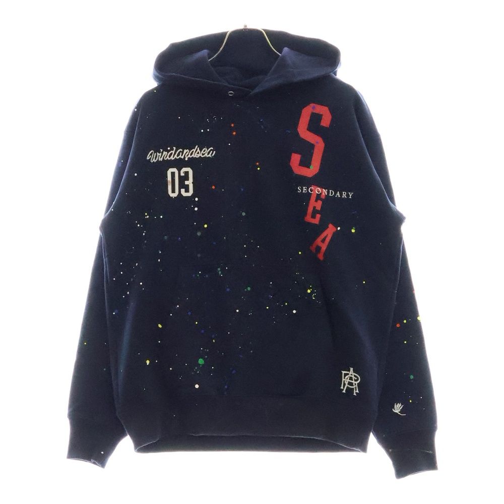 WIND AND SEA (ウィンダンシー) ペンキ加工 スウェット プルオーバー 