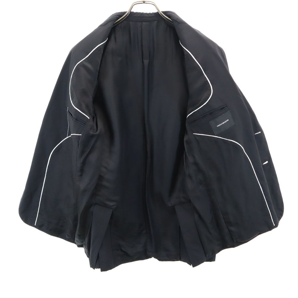 KRIS VAN ASSCHE ブラック テーラードジャケット クリスヴァンアッシュ イタリア製 テーラードジャケット 48