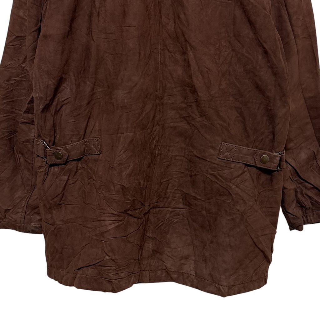 中綿入りヌバックレザーコート