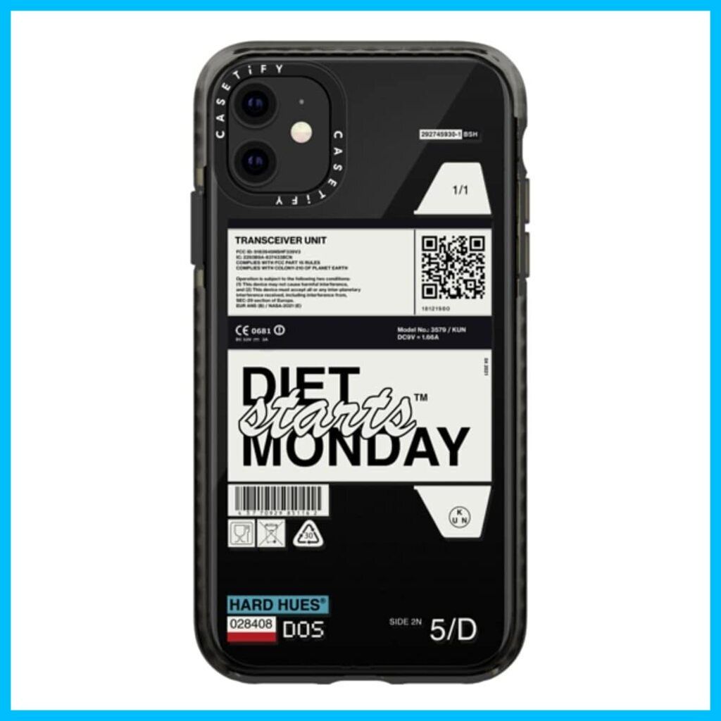 インパクトケース iPhone 11 - Diet Starts Monday - クリア ブラック