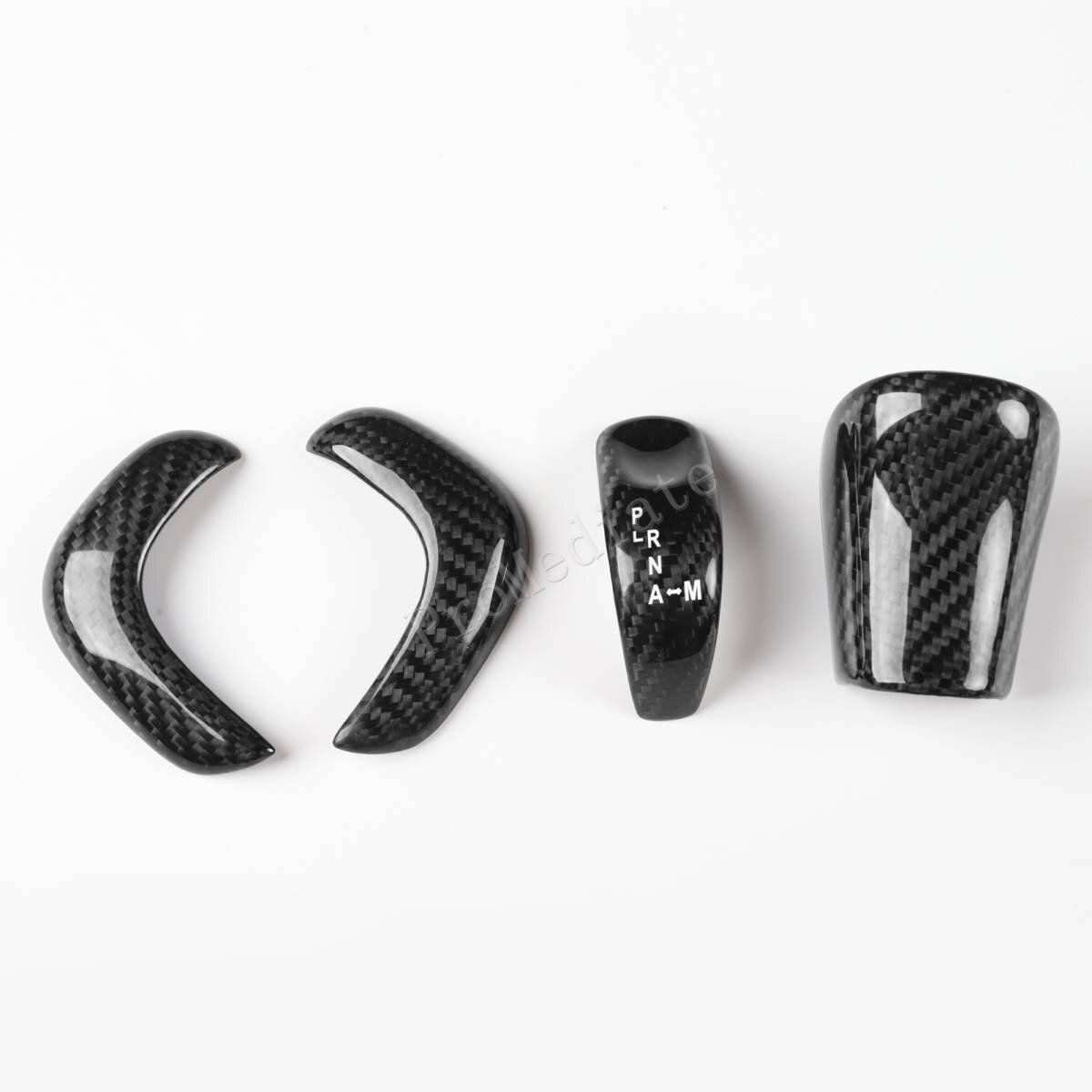 ドライカーボン製 艶出し 日産GT-R ニッサンGT-R GTR R35 2017年式以降 シフトノブカバー ブラック ４枚セットYR人気注目