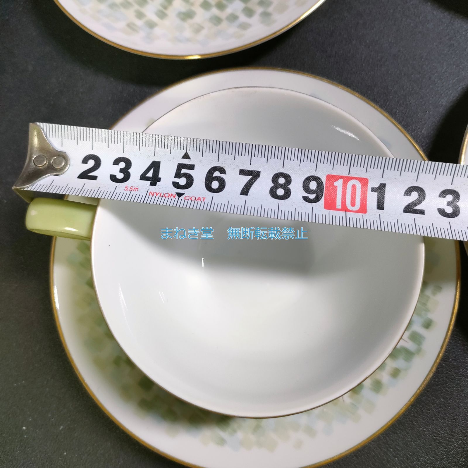 Noritake ティーカップ＆ソーサー 金彩 ローズ 4客セット 1955年 昭和 