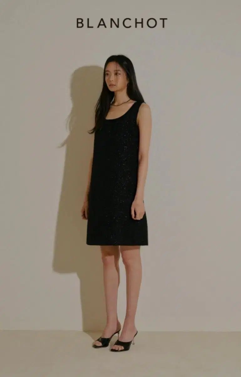 ブランショウ 黒い鳥 ツイード ワンピース M ファニーツイード