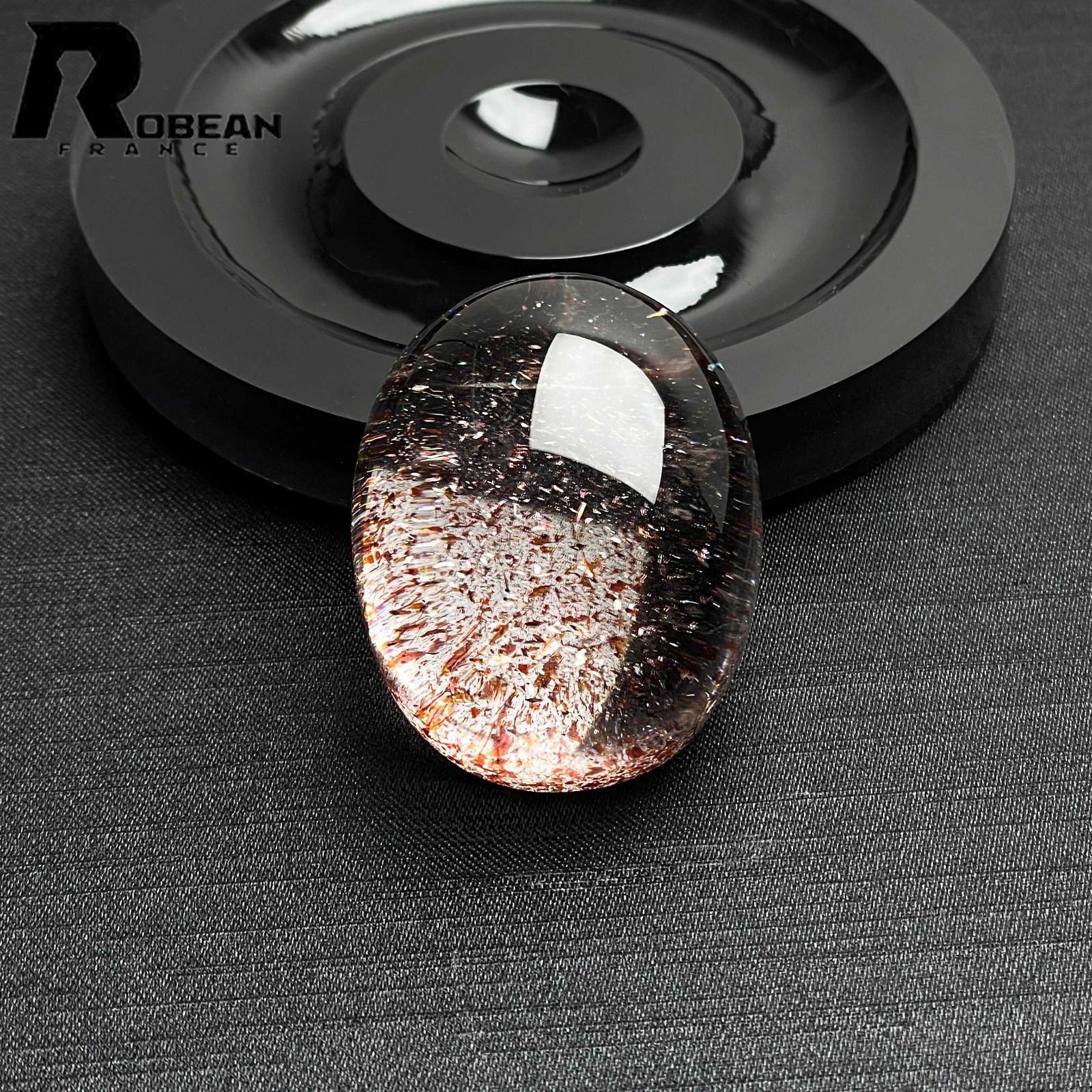 夢色EU製 定価386万円 ROBEAN ストロベリークォーツ パワーストーン 原石 天然石 苺水晶 プレゼント 46.6 36.4 22.8 mm