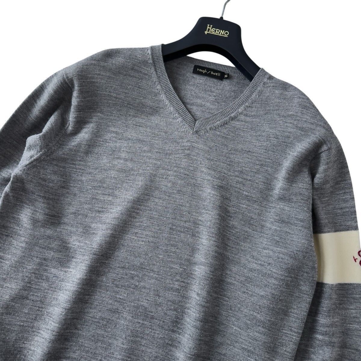 ラフ＆スウェル ゴルフ 長袖モックネック グレー Mサイズ 美品