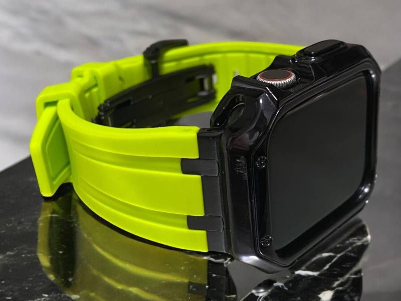 ライムブラック アップルウォッチケース カスタム カバー 保護 38 40 41 42 44 45 46 49 AppleWatch series2 3 4 5 6 7 8 9 10 11 se1 2 3 Ultra 1 2 3
