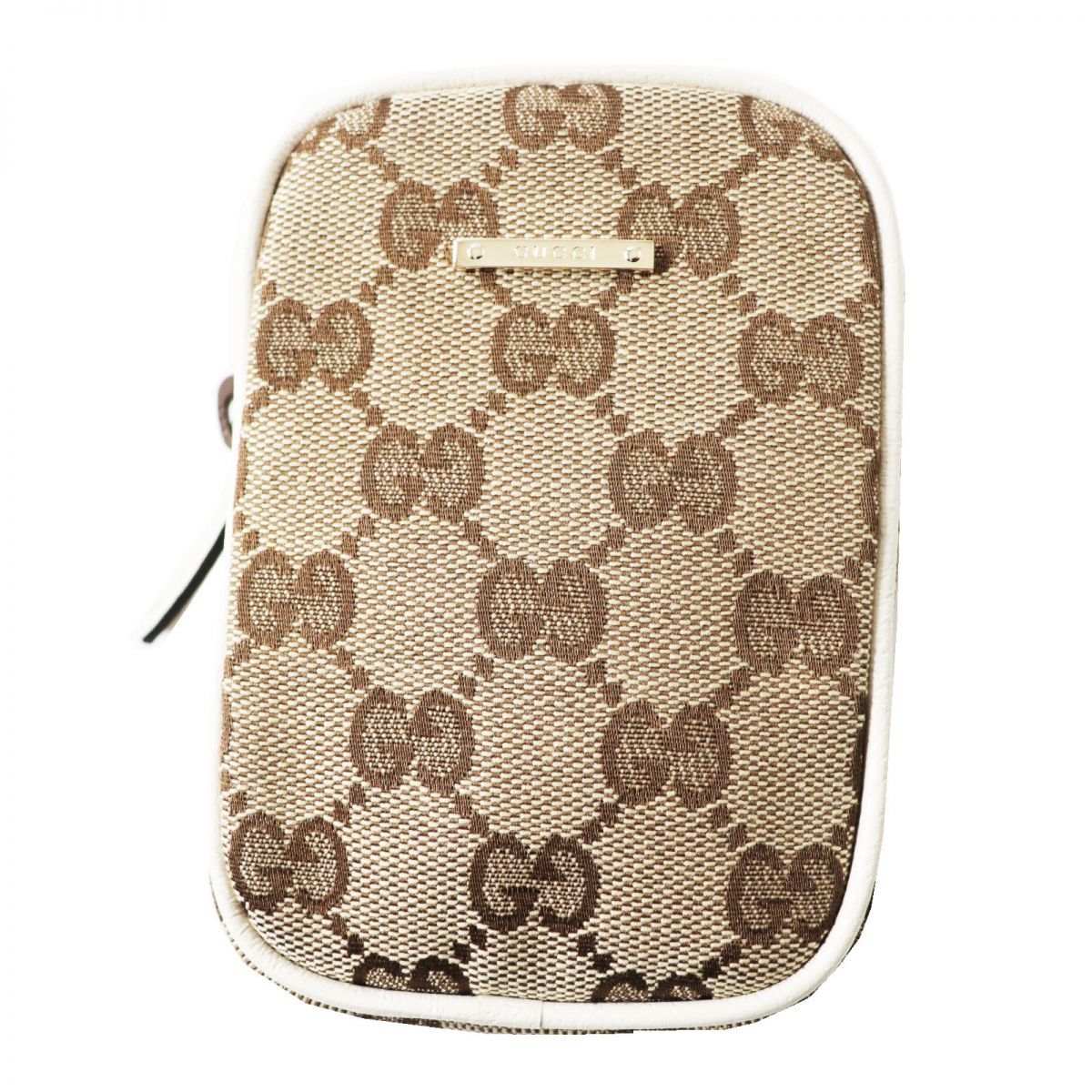 未使用品◎伊製 GUCCI グッチ 115249 レディース GGキャンバス シガレットケース／タバコケース／ポーチ／小物入れ ベージュ×白 箱・袋付  - メルカリ