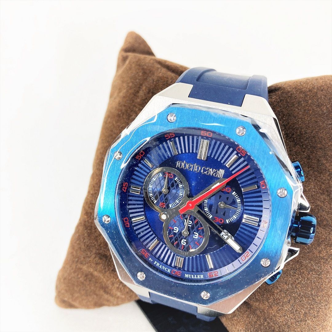 お買い得人気新品 未使用 ロベルトカヴァリbyフランクミュラー 腕時計 自動巻 スケルトン 腕時計(アナログ)