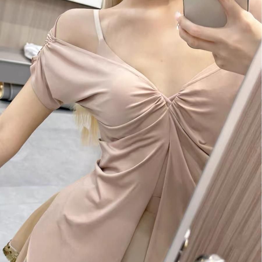 ベリーダンス オリエンタル衣装 ビーズ 社交 上下セット ラテンダンス ハーフスカート オフショルダーレオタード＆スカート セット レディース ピンク LLC-HASEGAWATOSO_COM