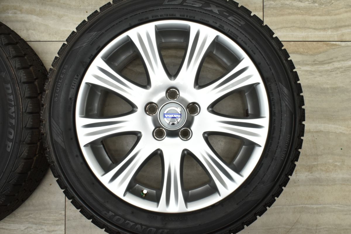 ボルボv70 DUNLOP 17インチ タイヤ ホイールセット　ベルです 正規品】ボルボ V70 純正 17in 7J +50 PCD108 品番30760638 ダンロップ