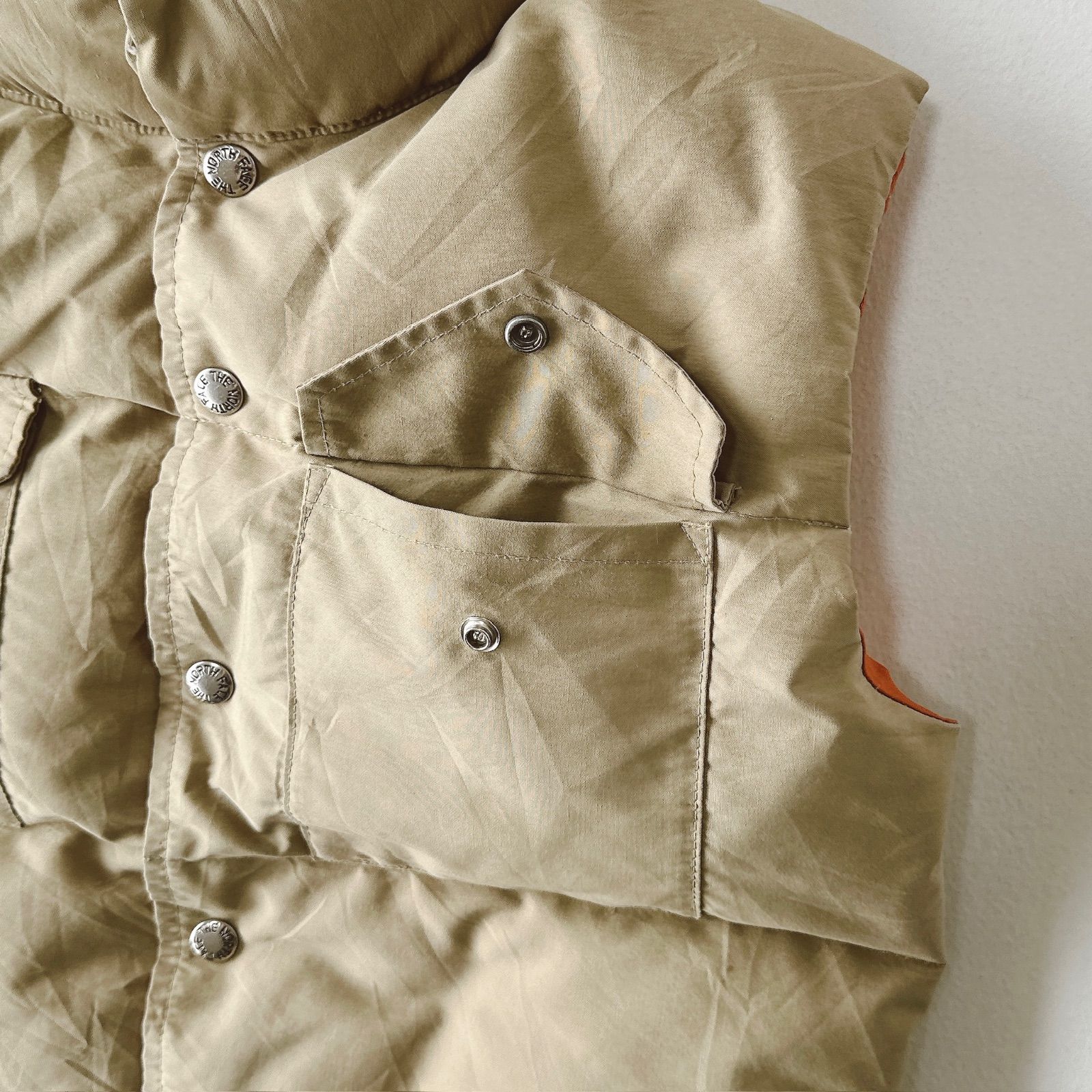 80s USA製 茶タグ ノースフェイス ダウンベスト THE NORTH FACE J2068