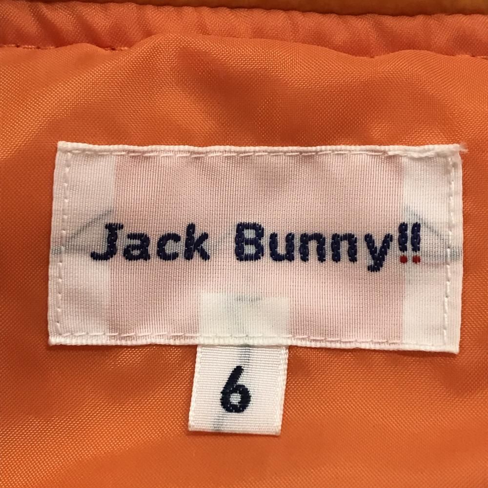 アイテム入荷！ ジャックバニー ダウンブルゾン オレンジ ハーフジップ ワッペン ナイロン メンズ 6 XL ゴルフウェア Jack Bunny 【高品質低価格】