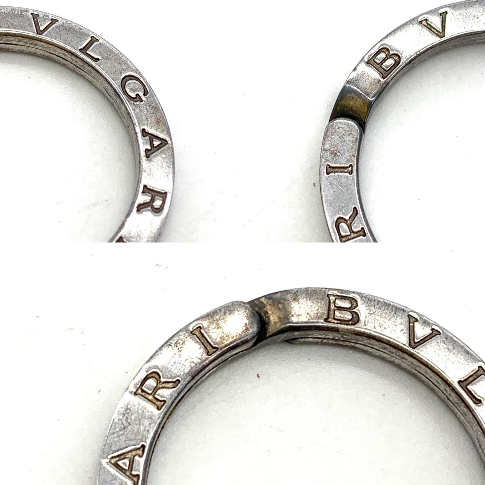 ▽BVLGARI/ブルガリ キーリング シルバー SV925 箱付き メンズ