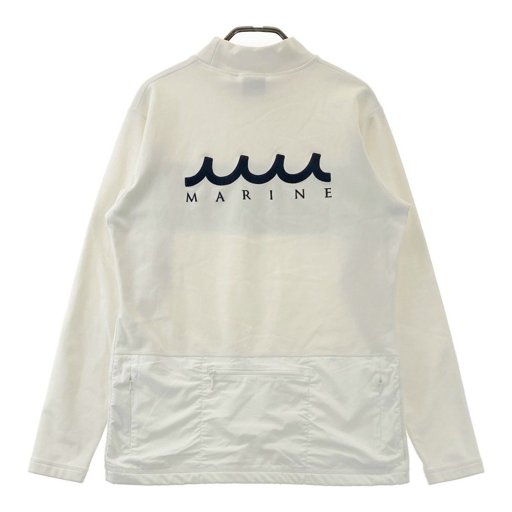 サイズ：4 MUTA MARINE ムータマリン  ハイネック長袖Tシャツ  ホワイト系 [240101462004] ゴルフウェア メンズ ストスト サイズ：4 MUTA MARINE ムータマリン ハイネック長袖Tシャツ
