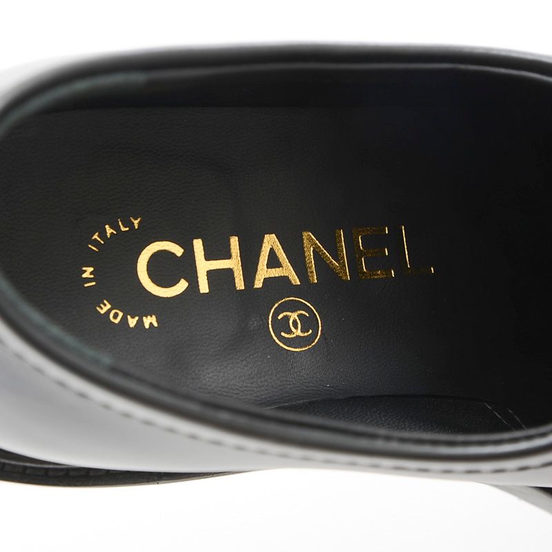 CHANEL ビックCCロゴ　ローファー ブラック　37.5 シャネル ローファー ビックCC カーフ ブラック #37.5C G39602 - メルカリ