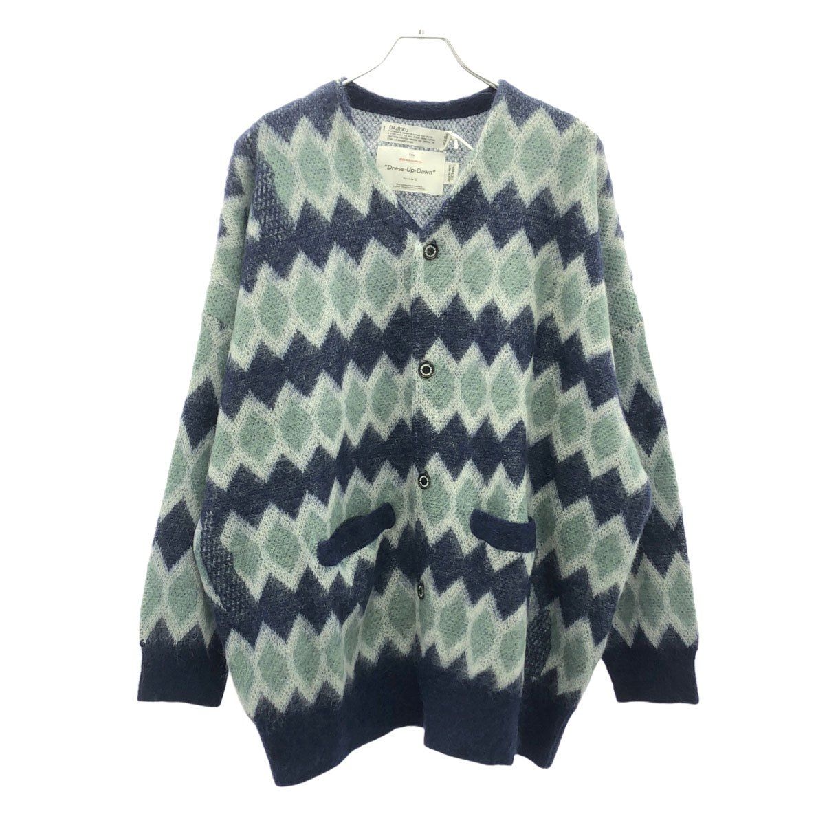 DAIRIKU ダイリク 23AW Mohair Border Cardigan モヘアボーダーカーディガン 23AW K-2 ブルー L