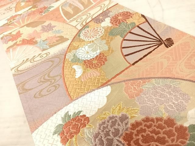 2744未使用美品♥　上品素敵!　作家落款あり　正絹なごや帯 未仕立て 博多上布 羅織 八寸 名古屋帯 絹麻 夏用 錆御納戸 8寸