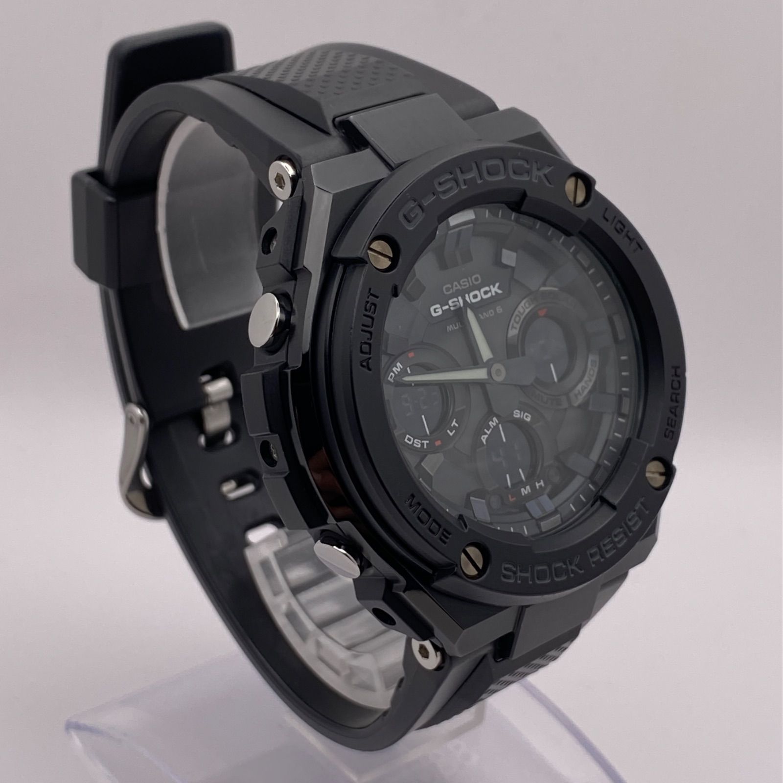 （T246）美品 稼動品 CASIO カシオ 電波ソーラー G-SHOCK ジーショック G-STEEL ジースチール GST-W100G-1BJF 人気 時計 メンズ ユニセックス