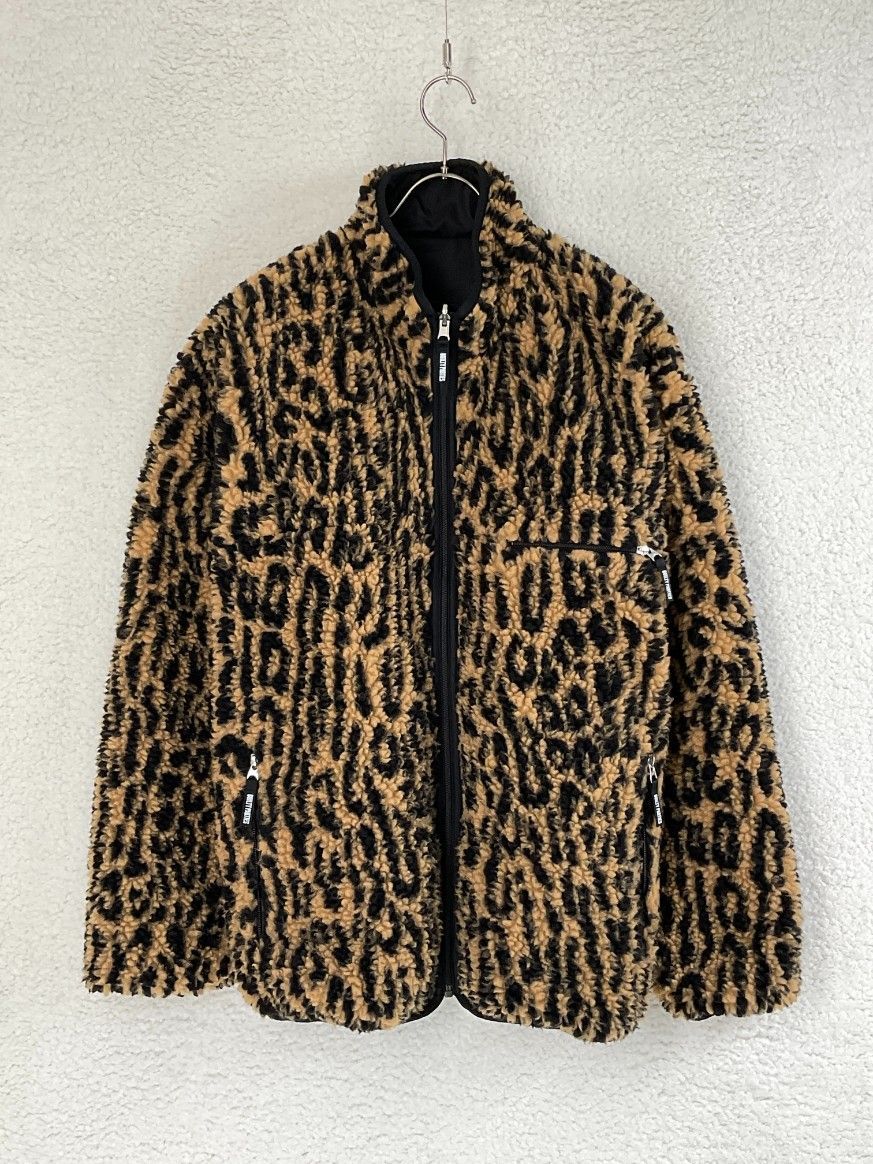 WACKO MARIA M レオパ×ブラック REVERSIBLE LEOPARD BOA JACKET リバーシブルボアブ
