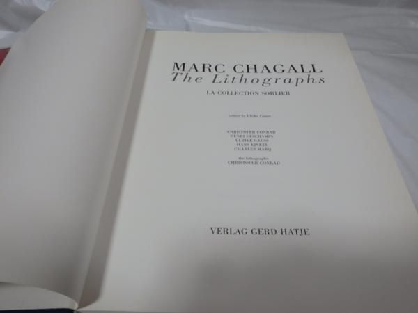 画集 マルク・シャガール「MARC CHAGALL The Lithographs・La collection Sorlier」Hatjeハジェ出版  ハードカバー Christofer Conrad - メルカリ