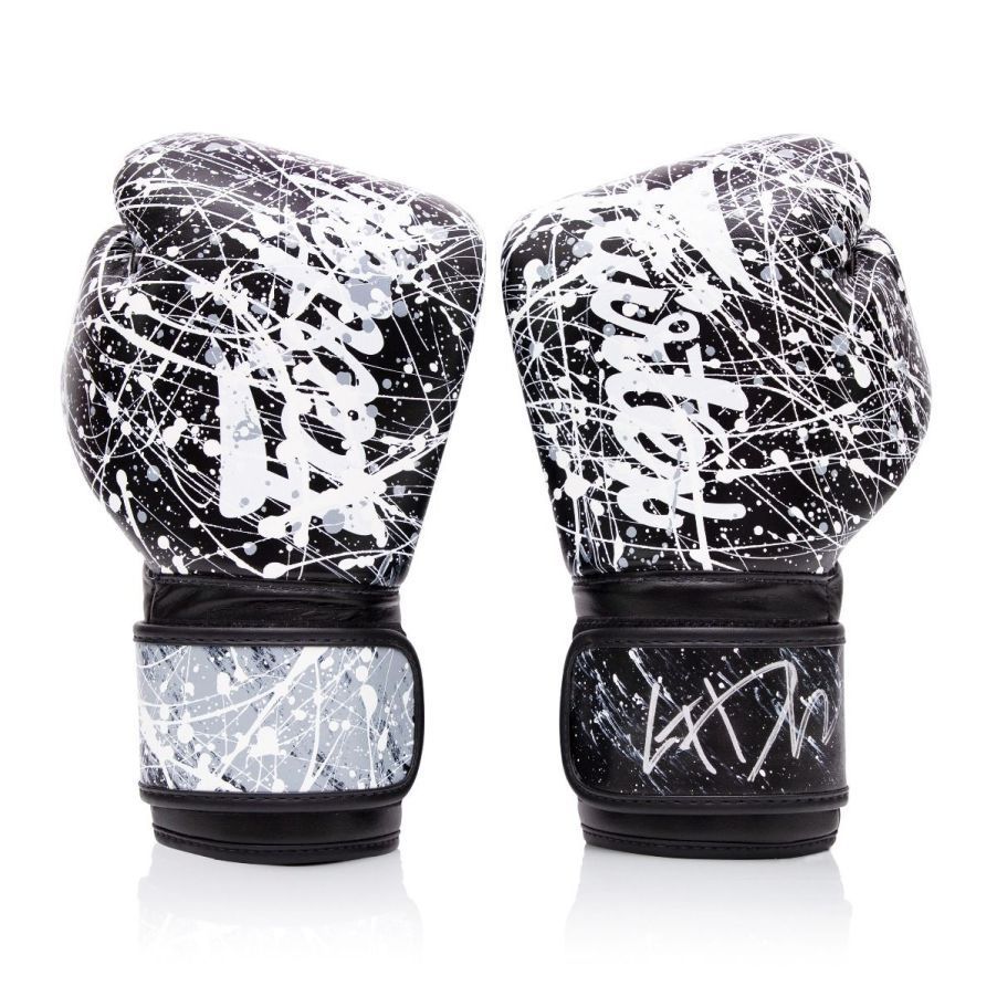 新品】Fairtex グローブ BGV14 16oz Paint ブラック/ホワイト