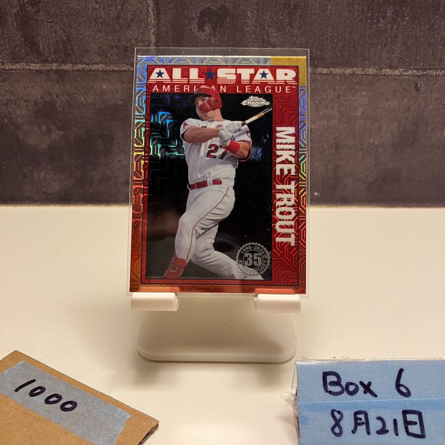 MIKE TROUT レッドパラレル 直筆サインカード 【公式通販】