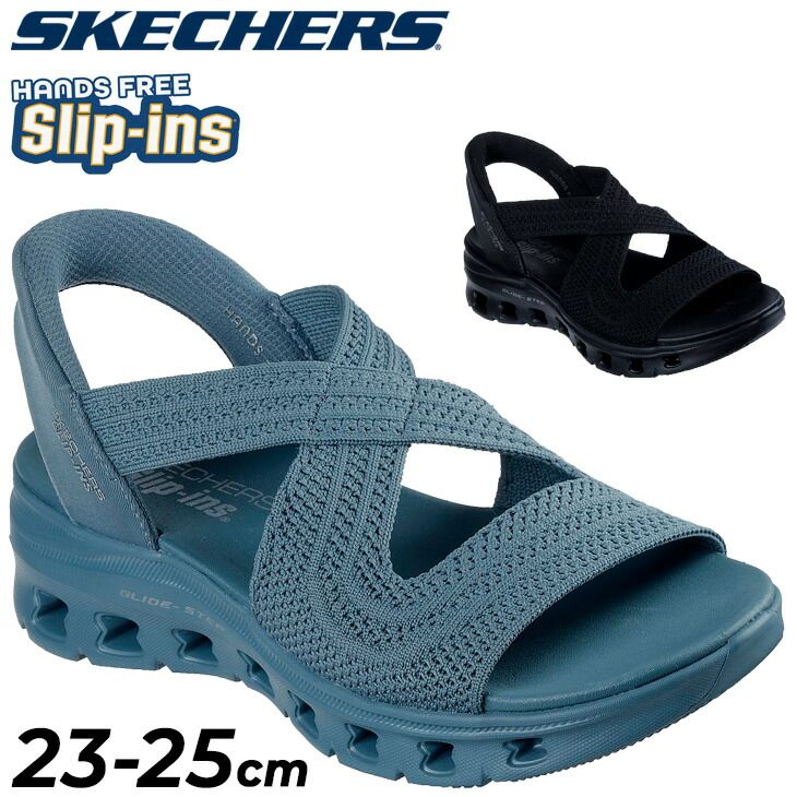 【新品】 スケッチャーズ スリップイン サンダル レディース スケッチャーズ SKECHERS スリップインズ グリッド ステップ